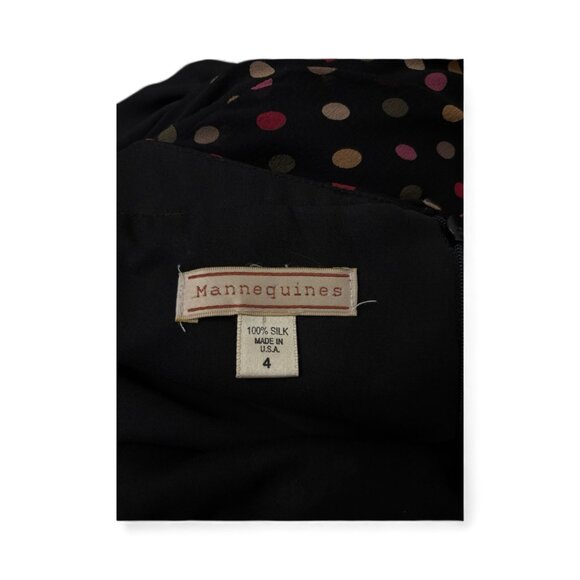 Mannequines Silk Multi Color Polka Dot Dress - Picture 4 of 4